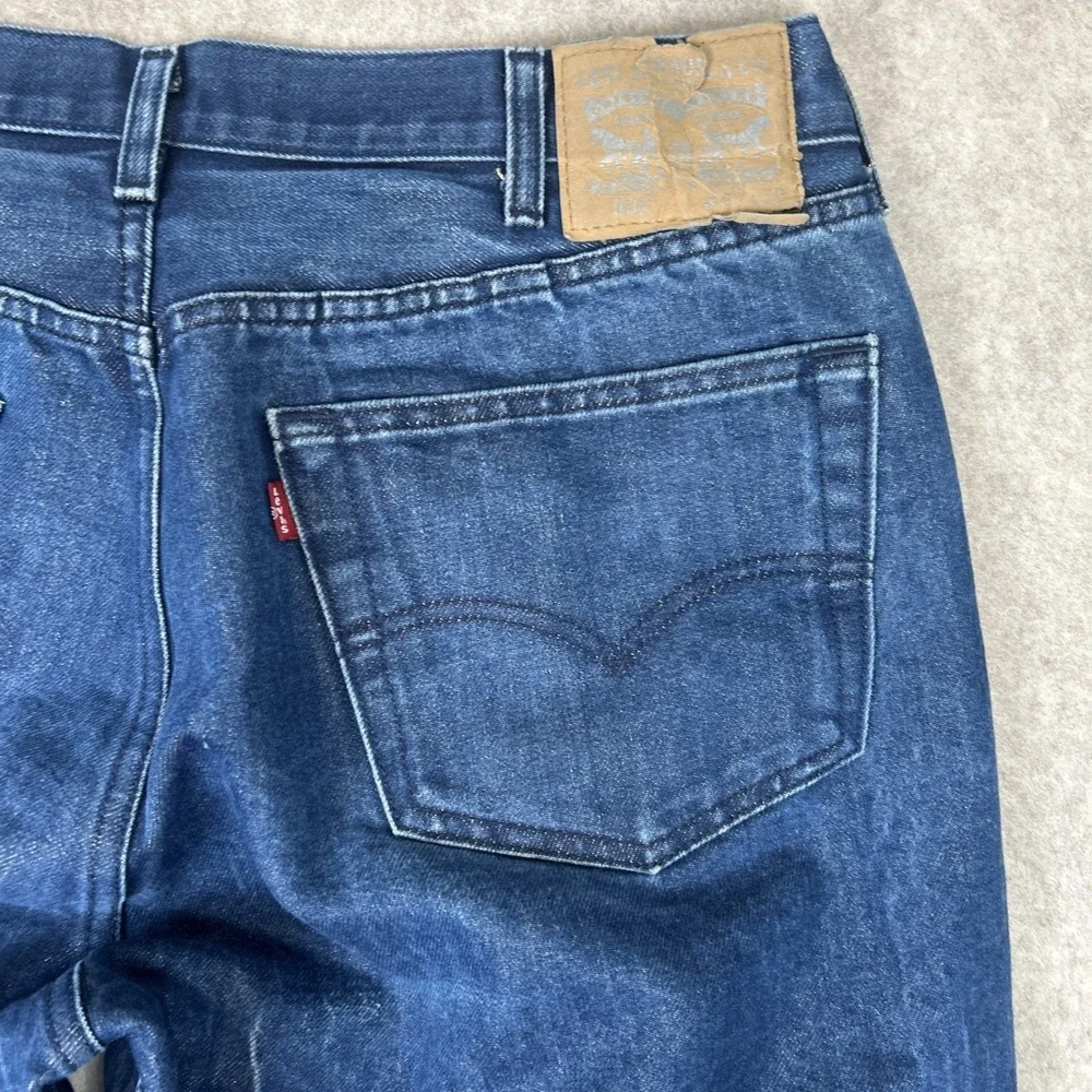 Levi's 501 Original Fit Button Fly‎ Dark Wash Jeans Men's 40x30 Blue
